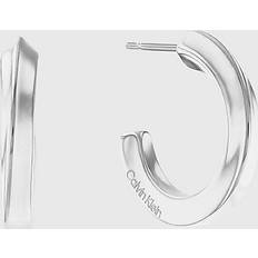 Calvin Klein Earrings Twisted Ring Silver One