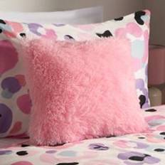 OHS Fluffy Filled Cushion - Neon Complete Decoration Pillows Pink (40x40cm)