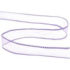 Purple Gift Wrap Ribbons Hobbycraft Lilac Wire Edge Organza Ribbon 25mm x 3m