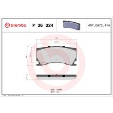 Parti del veicolo Brembo Brake Pads Set P 36 024