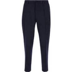 Dolce & Gabbana Blue Pants Dolce & Gabbana Tailored Wool Trousers With Pressed Crease BLUE