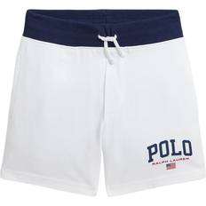 Ralph Lauren Azul Pantalones Ralph Lauren Boys White Cotton Polo Logo Shorts (10-12 year)