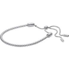 Femme Bracelets Pandora Bijouterie, Snake chain sterling silver bracelet with magnetic en silver Braceletpour dames 17