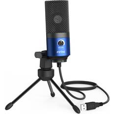 Fifine USB Computer Microphone for Recording YouTube Video Voice Over Vocals for Mac & PC, Condenser Mic with Gain Control for Home Studio, Plug & Play