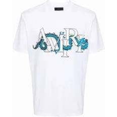 Amiri T-shirts Amiri Men's Lunar New Year Blue Dragon Printed T-Shirt in White 42/Regular