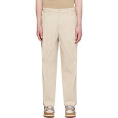 AAPE By A Bathing Ape Beige Embroidered Trousers BGE BEIGE (GREY)