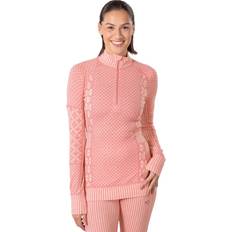 Kari Traa Damen Smekker Half Zip Longsleeve rosa