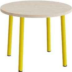 Møbler Rundt Børnebord Ø90 cm Lyddæmpende Hvidpigmenteret Eg Laminat 72 cm Skrivebord