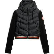 Superdry Hooded Storm Fuji Hybrid Bomber Jacket, Black