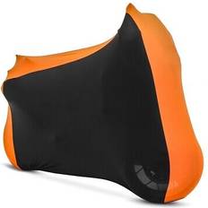 Orange Motorcycle Accessories Craftride Motorcycle cover for ducati diavel indoor black-orange