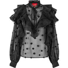 Transparent Blusar Cras Sylviacras Blouse - Black
