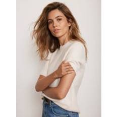 Velvet T-shirts Mint Velvet Cream Fluffy Knitted T-Shirt White