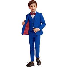 Boys Suits Yavakoor Boy Suits Piece Slim Fit Suit for Kids Formal Set Wedding Ring Bearer Outfit, Royal Blue(bowtie)