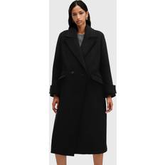 AllSaints Coats AllSaints Double-Breasted Mabel Coat black