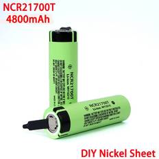 NCR 3.7V NCR21700T 4800mAh li-lon battery 21700 15A 5C Rate Discharge ternary Electric car lithium batteries DIY Nickel sheets 4pcs battery