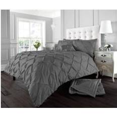 Polycotton Pintuck With Pillowcases - Charcoal