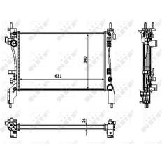 Mangueras de refrigerante NRF Radiador Aluminio 630 328 26 Aletas Refrigeración Soldadas