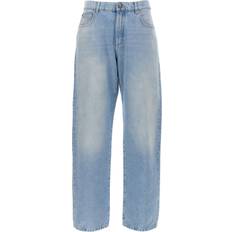 Balmain Herren Hosen & Shorts Balmain Balmain-Loose Jeans Celeste-Uomo