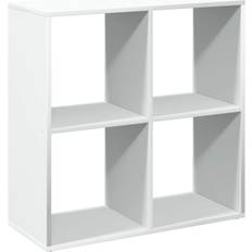 vidaXL Room Divider Bookcase White 69.5 x 29 x 69.5 cm Book Shelf