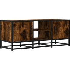 Metal TV Benches vidaXL Cabinet Smoked Oak 100 x 35 x 41 cm TV Bench