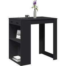 Barborde vidaXL 102x70x103,5 cm Konstrueret Træ Sort Barbord