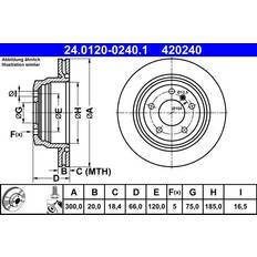 BMW Brake System ATE Brake Disc 24.0120-0240.1