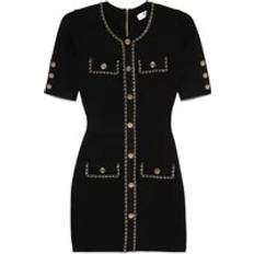Elisabetta Franchi Franchi-Chain Detail Dress Abiti Nero-Donna Black 40IT