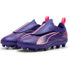 Multicoloured Football Shoes Children's Shoes Puma Ultra 5 Play Hook And Loop Football Boots - Purple/White