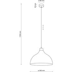 Envostar Kaitt Trädetalj Ø 34 cm Beige Pendellampa