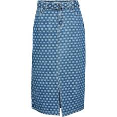 Denim/Jeansstoff Röcke Object Collectors Item Patterned Denim Skirt