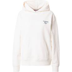 Hoodies - Naturfarvet Sweatere Tommy Jeans Oversized og råhvid hættetrøje med print på ryggen