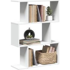 Møbler vidaXL Room Divider Bookcase 3-Tier White 70 x 24 x 97 cm Book Shelf