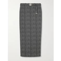 Staud Gray Murray Maxi Skirt TXHB Textured Herrin