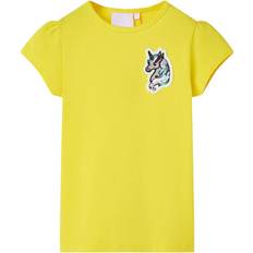 Yellow T-shirts vidaXL Kids T-shirt Short Sleeves Tee Top - Bright Yellow