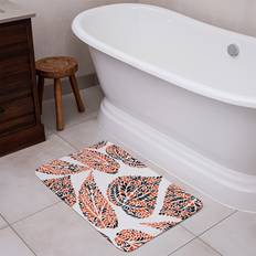 Leaf Droplets Soft Bathmat Orange