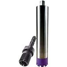 Kärnborr betong Bodi-Tek BoDi-TOOLS Diamantborrkrona, kärnborr med 1 1/4 tums fäste och arbetslängd 400 mm, lådborr för betong 52 mm och SDS Max-adapter