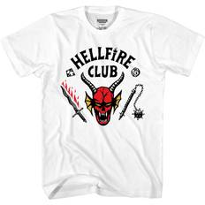 Stranger Things Hellfire Club Men's T-Shirt(LG, White)