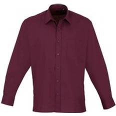 Purple Shirts Premier Poplin Long-Sleeved Shirt Aubergine 15.5 in