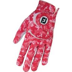 Röda Golfhandskar FootJoy Golfhandske Dam LH Cabretta Spectrum Röd Rosa Vit Medium Large