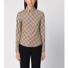 Burberry Women Tops Burberry Check Cotton Shirt Sand