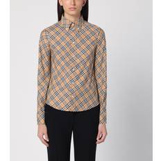 Burberry Dame Skjorter Burberry Klassisk Ternet Bomuldsskjorte - Beige