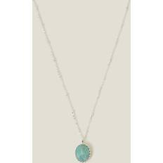 Smykker Accessorize teardrop pendant necklace in sterling silver