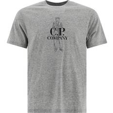 C.P. Company Hombre Camisetas C.P. Company Company-30/1 Jersey British Sailor T-Shirts Grey-Uomo