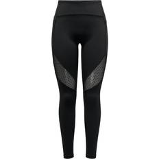 Bekleidung Only Play Sportleggings Onprya-2-dot Hohe Taille Enger Schnitt Leggings für Damen Schwarz