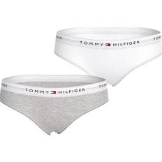 Briefs Underbukser Tommy Hilfiger Trusser 2-pak White/Light Grey Heather 10-12 år (140-152) Trusser