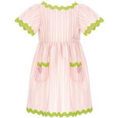 Moschino Kleid Rose Gestreift/Neongrün Jahre (110) Kleider
