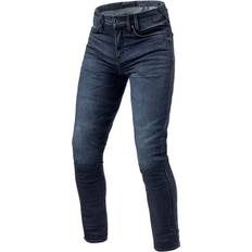 Motorcycle Trousers Rev'it! Jeans Carlin SK Dark Blue W33/L34 Motorcycle Jeans