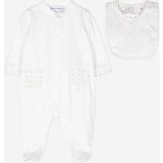 Emporio Armani Chic Baby Romper Bib Set - Beige