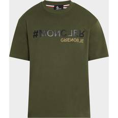 Moncler Herre T-shirts Moncler Men's Raised Logo T-Shirt OLIVE (X-Large)