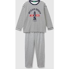 Vêtements de nuit United Colors of Benetton Pyjamas In Striped Knit, S, Gray, Kids